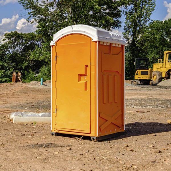 how often are the porta potties cleaned and serviced during a rental period in Peach Glen